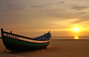 Coucher du soleil à Nazaré