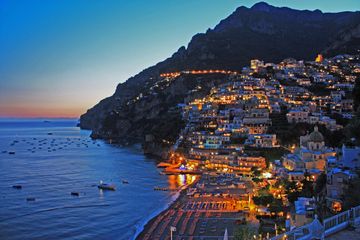 Coucher de soleil à Positano, Italie