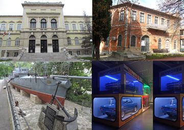 Composition de plusieurs photos de musées à Varna