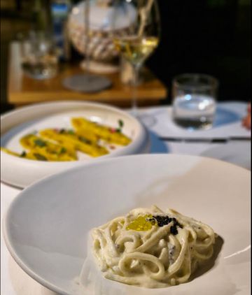 Plat de pates à Taormina