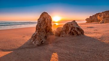 Plage de l'Algarve au Portugal