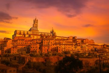 Coucher de soleil à Sienne, Italie