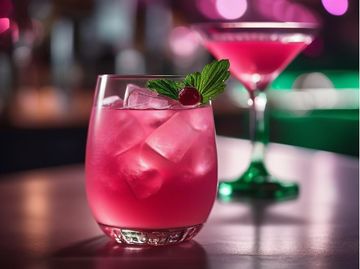 Pink cocktail in bratislava