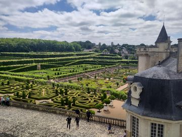 Parc du chateau de Villandry vue du haut