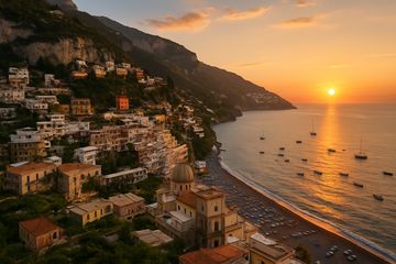 Coucher de soleil à Positano