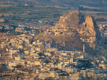 Vue panoramique sur Cappadoce, ville de Turquie