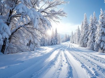 Piste de ski facile pour débutants