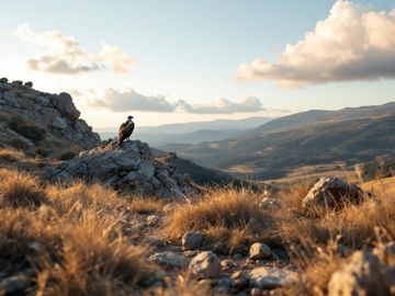 Photos d'un vautour dans le parc national des cévennes